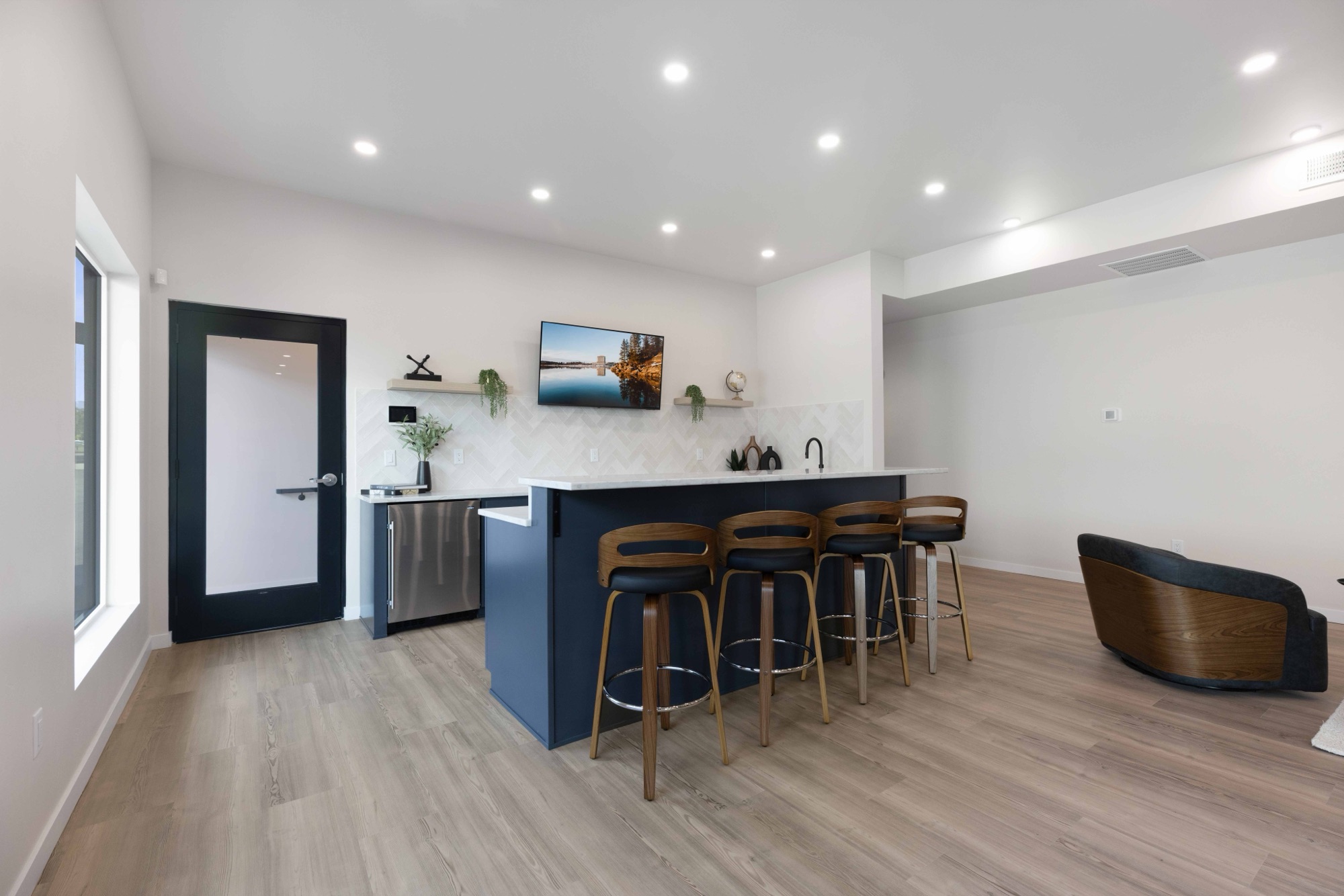 Bar & Kitchen in the Locked & Loaded clubhouse